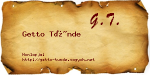 Getto Tünde névjegykártya