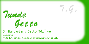 tunde getto business card
